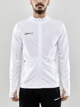 Craft Training Jacket Evolve Full Zip - durable mid-layer jacket made of stretch material - white Men